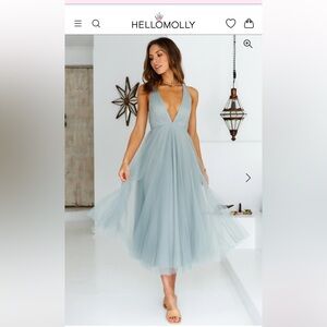 Hello Molly - Kiss The Girl Midi Dress - Sage - Size Medium